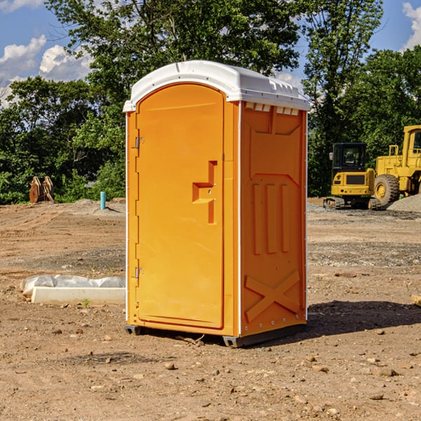 how often are the portable restrooms cleaned and serviced during a rental period in Stonewall NC